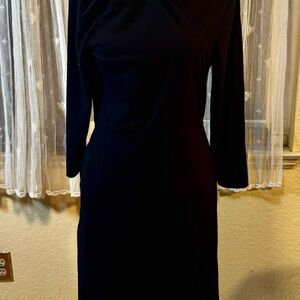 Lands' End Classic Black Long Sleeve Dress with pockets!